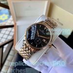 Cheapest Price Replica Jaeger-Lecoultre Black Dial 2-Tone Rose Gold Watch